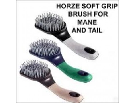 Horze Soft Grip Brush for Mane and Tail